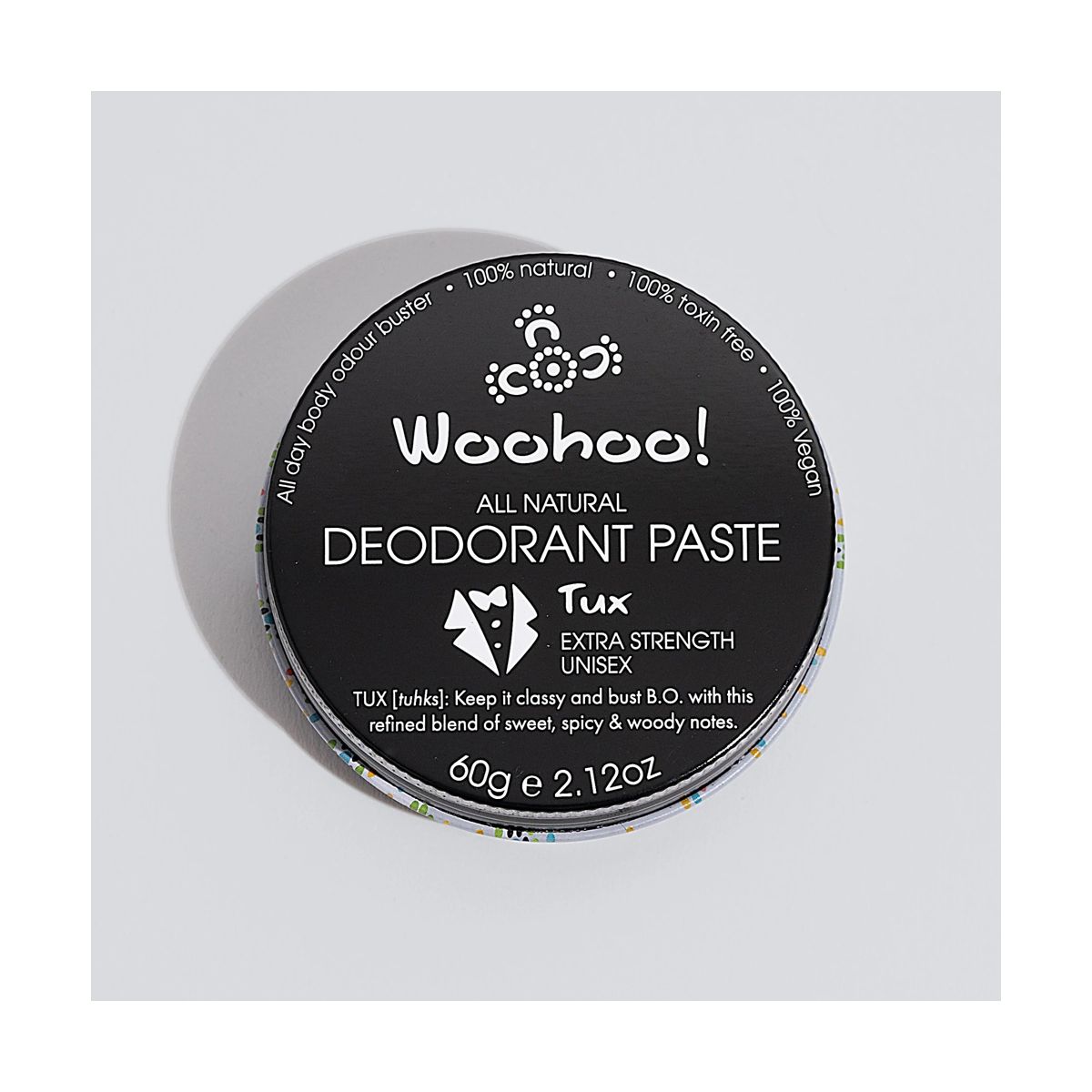 Woohoo Natural Deodorant Paste Tux 60g