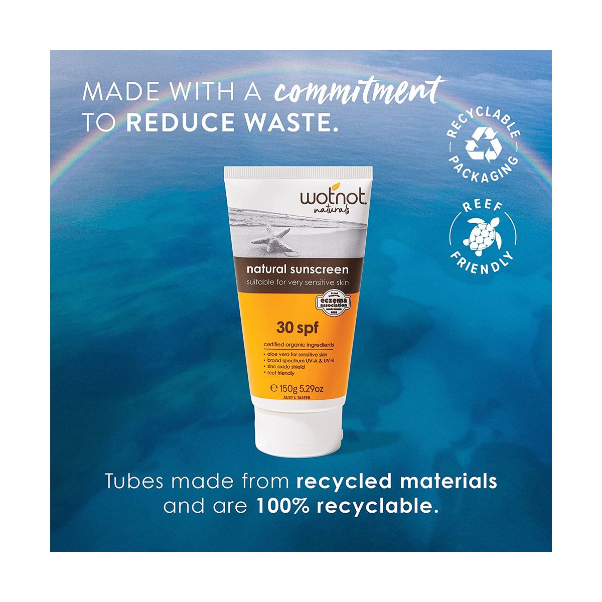 Wotnot Natural Sunscreen SPF30 150g
