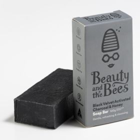 Buy Beauty and the Bees Soap Bar Black Velvet Activated Charcoal 120g Online