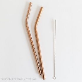 Buy Ever Eco Stainless Steel Straws Bent Rose Gold Online