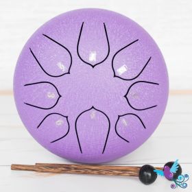 Hluru 8 Note Pentatonic Lotus Tongue Drum Lavender