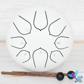 Buy Hluru 8 Note Pentatonic Lotus Tongue Drum White Online