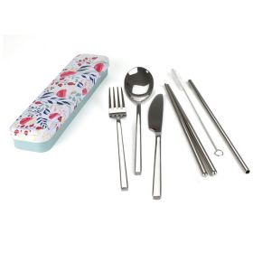 Buy Retro Kitchen Stainless Steel Cutlery Set Botanical Online