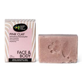 Buy The Australian Natural Soap Co Pink Clay Cleansing Bar 100g online