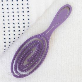 Buy The Happy Sparrow Spiral Detangling Brush Firm Bristles - Lavender online