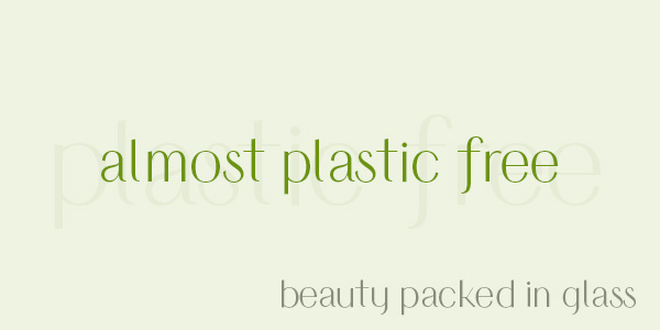 Shop natural beauty products packed in glass