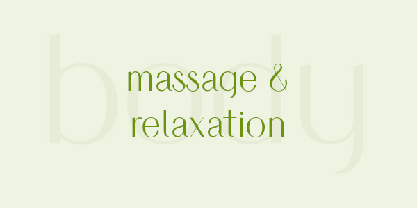 Natural and organic massage and relaxation products