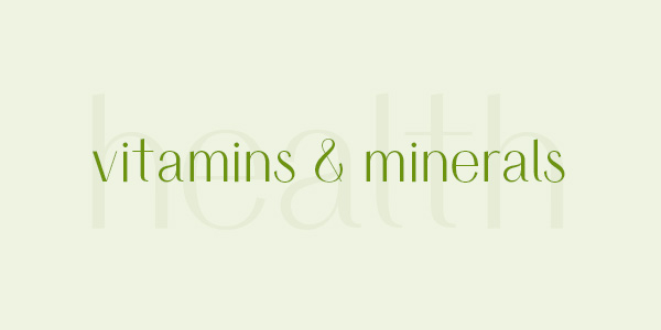 Shop vitamins & minerals online