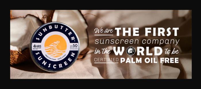 Sunbutter Sunscreen now Palm Oil Free