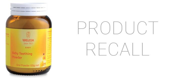 Weleda Baby Teething Powder Product Recall April 2019