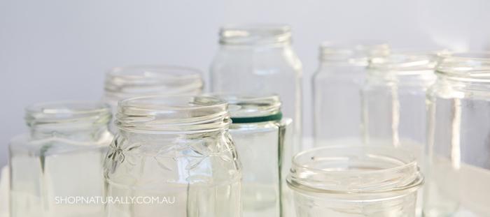 Plastic Free July - Reusing glass jars.