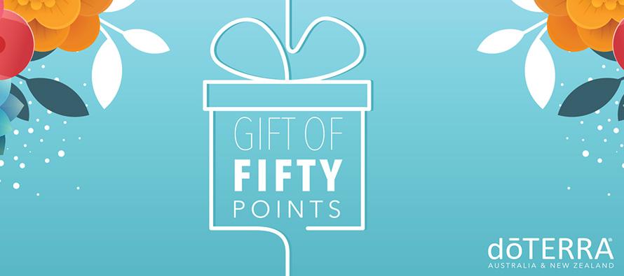 doTERRA's Gift Of Fifty Points promotion