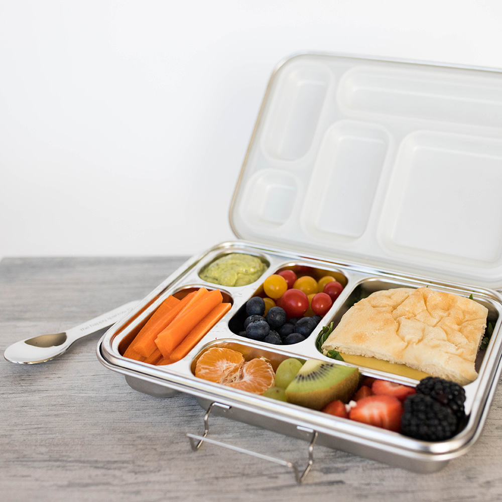 The Happy Sparrow Metal Lunch Box with leakproof dividers